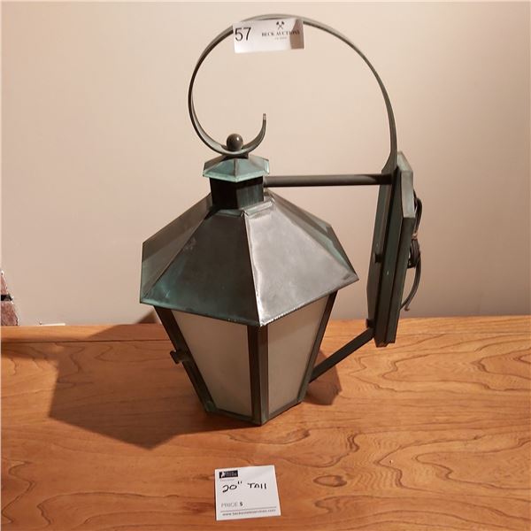 Electric Outdoor Scroll Mount 3 light Lantern 20" High
