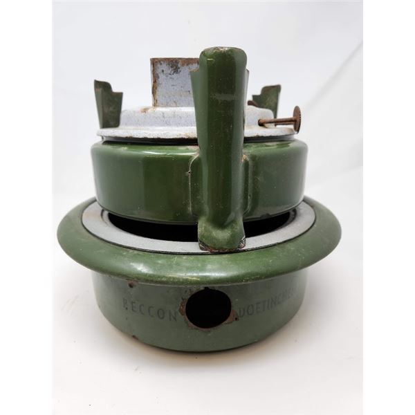 Vintage green enamel camping stove