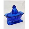 Image 1 : Cobalt blue Santa candy dish