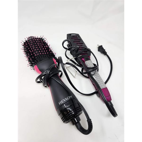 Hair styling heating brush and hair curler