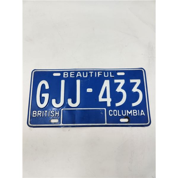 Vintage BC License Plate 1