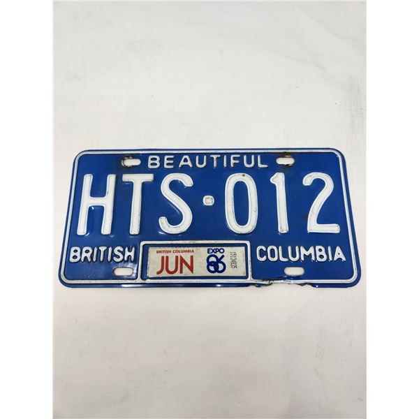 Vintage BC License Plate 4