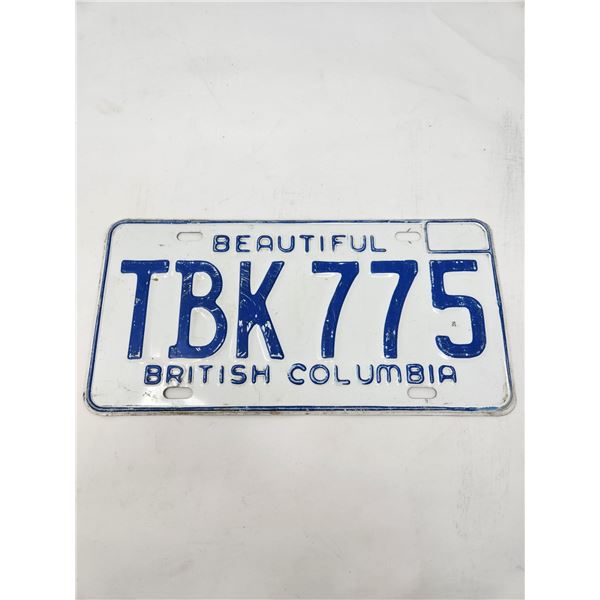 Vintage BC License Plate 6