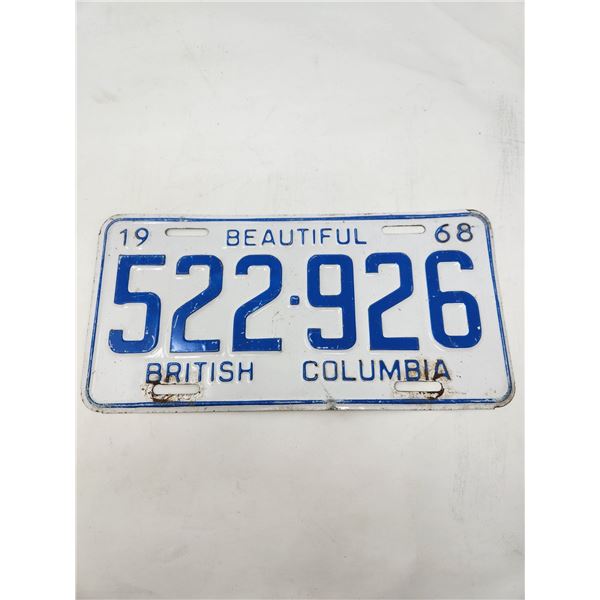 Vintage BC License Plate 8