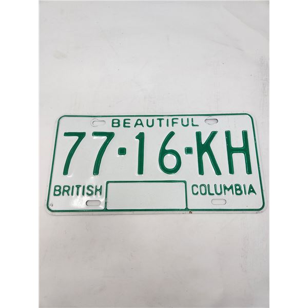 Vintage BC License Plate 10