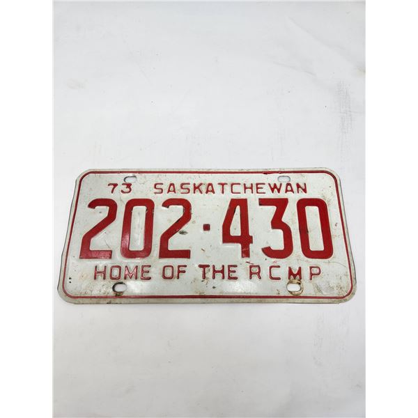 Vintage Saskatchewan License Plate 1
