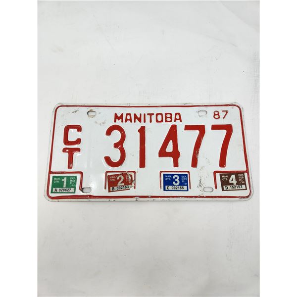 Vintage Manitoba License Plate 7