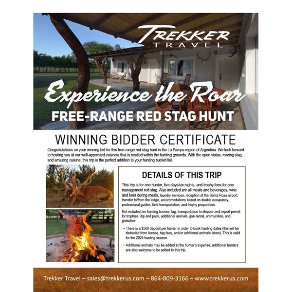 Free range Red Stag hunt in Argentina