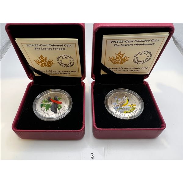 2014 25-Cent Coloured Birds RCM Collector Coins