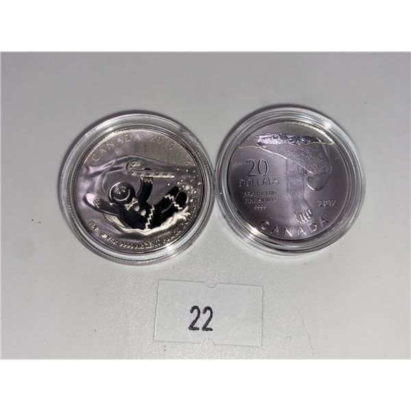 2012 Canada $20 Polar Bear - Pure Silver & 2015 Canada $20 Gingerbread Man Fine Silver Coin