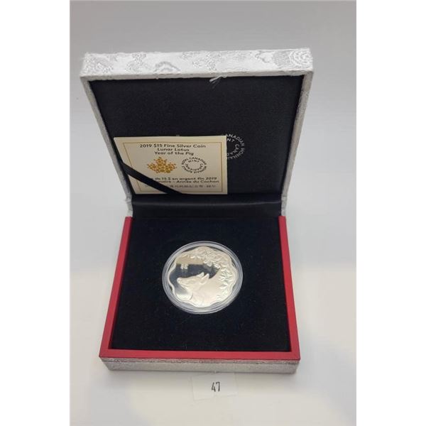 2019 Canadian Fine Silver $15 Lunar Coin
