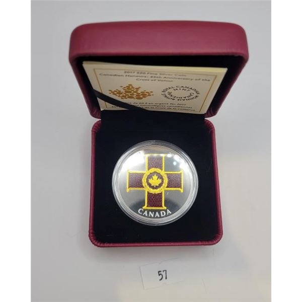 2017 Canadian Fine Silver $20 - Cross of Valour