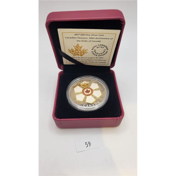 2017 Canadian Fine Silver $20 - Order of Canada