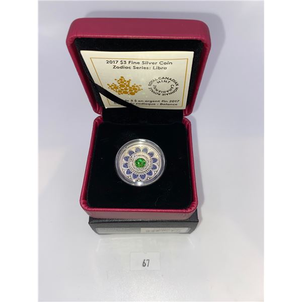 2017 Canada $3 Zodiac Series - Libra Fine Silver