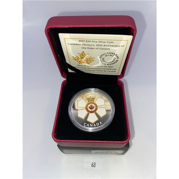 2017 $20 Canadian Honours 50th Anniversary of the Order of Canada
