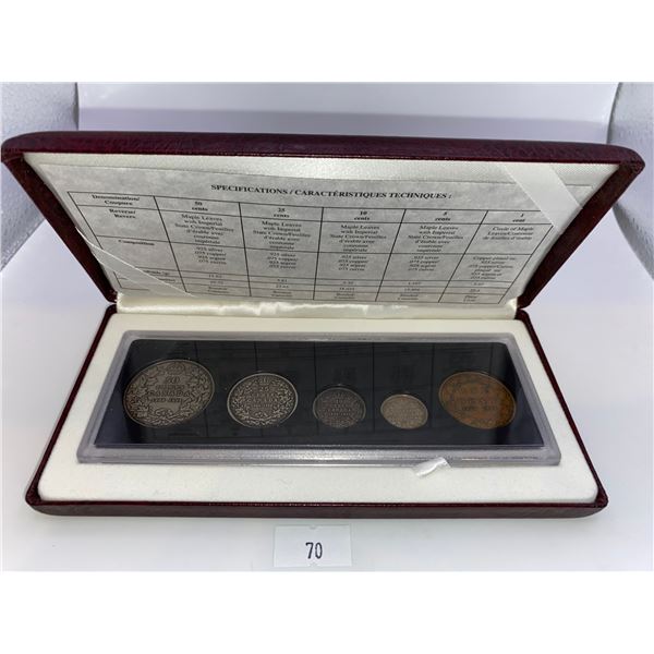 1908-1998 Canada Commemorative Antique Finish Sterling Silver Proof Set