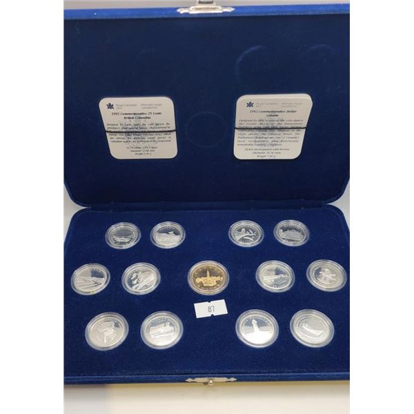 1992 Canadian Silver Quarters Set with Anniversary Loonie