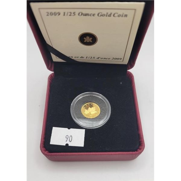 2009 Canadian Gold 50 Cent Red Maple Coin