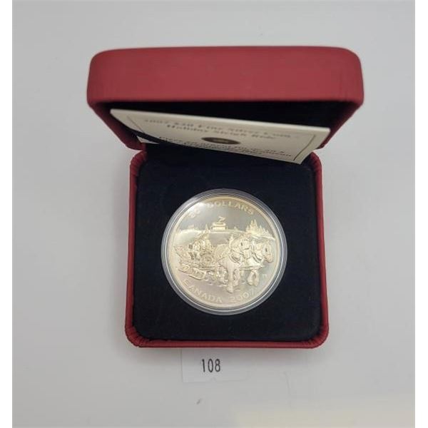 2007 Canadian Silver RCM 20 Dollar "Holiday Sleigh Ride"