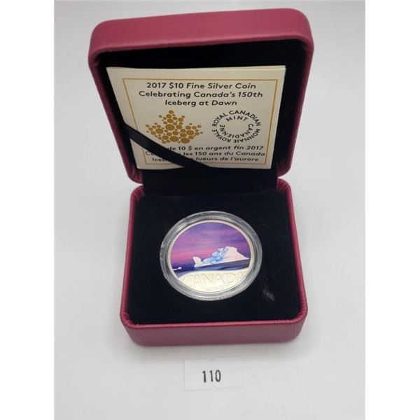 2017 Canadian Silver 10 Dollar "Iceberg at Dawn"