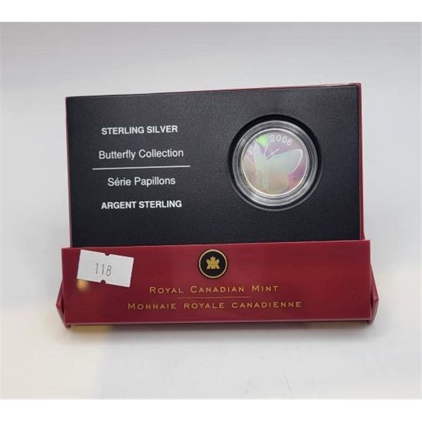 2006 Canadian Silver Butterfly Collection "Silvery Blue"