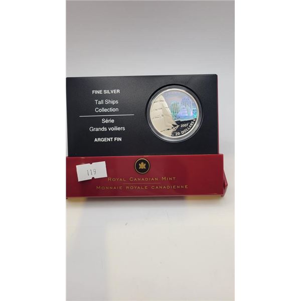 2007 Canadian Fine Silver Tall Ships Collection "Brigantine"