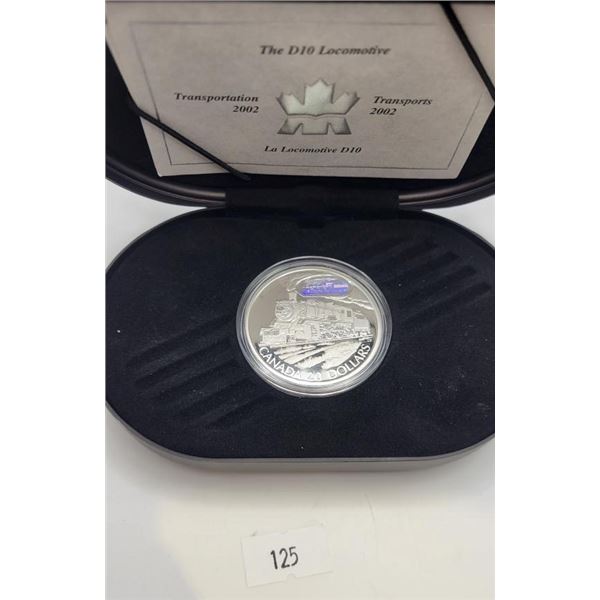 2002 Canadian Silver 20 Dollar "D10 Locomotive"