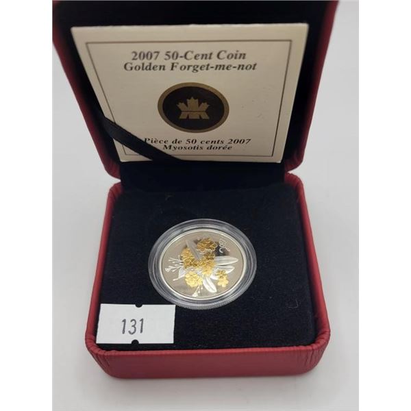 2007 Canadian Silver 50-Cent "Forget-Me-Not"