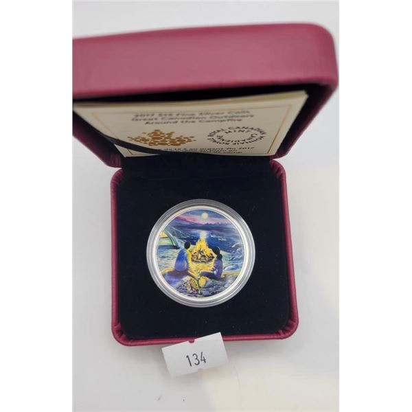 2017 Canadian Silver 15 Dollar "Around the Campfire"