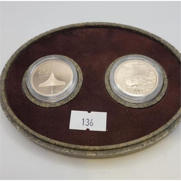 1999 Canadian 5 Dollar Viking 2-Coin Set