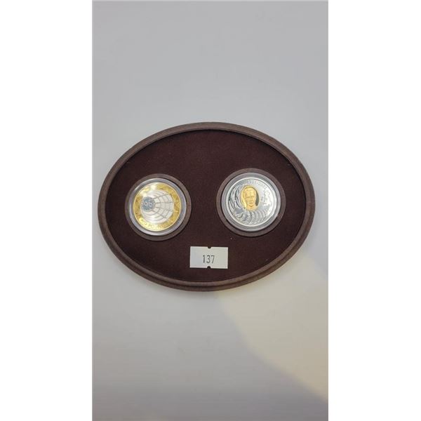 2001 Canadian Silver 5 Dollar Marconi 2-Coin Set