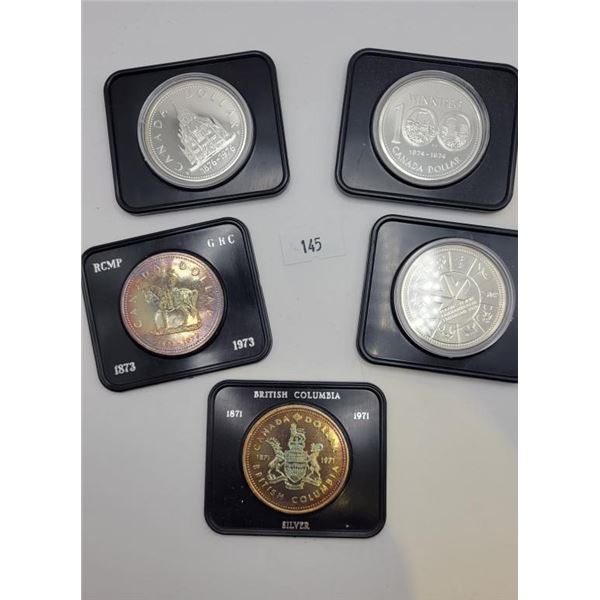 Canadian RCM Silver Dollars - 70's Bundle