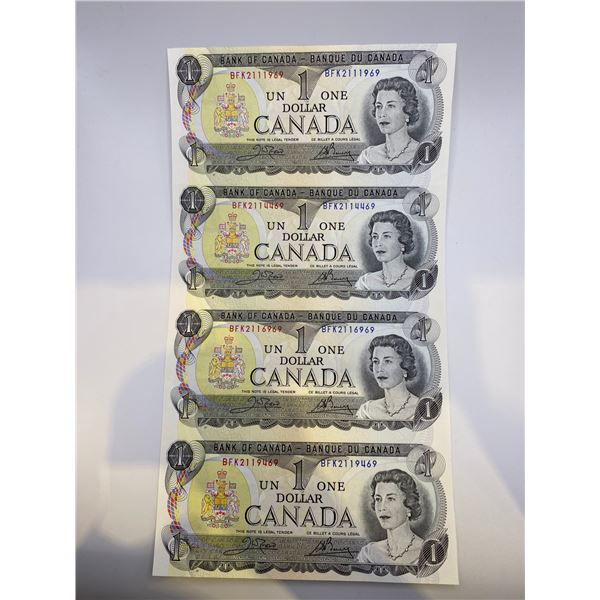 1973 $1 Canadian Bill Sheet