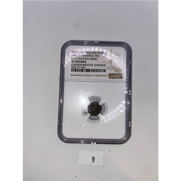 (695-740) England Anglo-Saxon S-792 Continental Issue Sceat