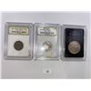 Image 3 : American Coins - 1922 Silver Peace Dollar, Slabbed Half Dollar, Nickles and Pennie Set