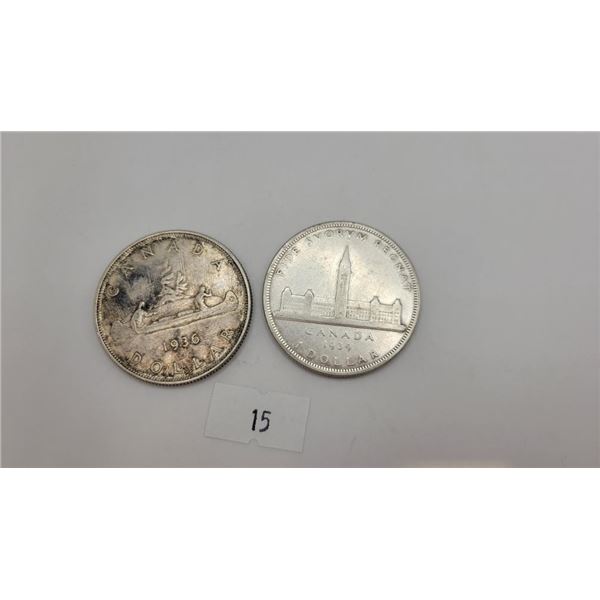 Canadian 1930's Silver Dollars