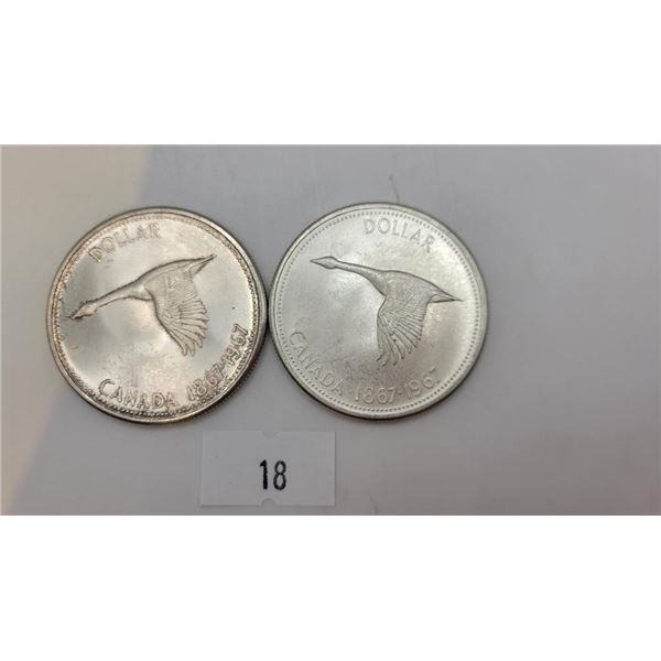 Canadian 1967 Silver Dollars