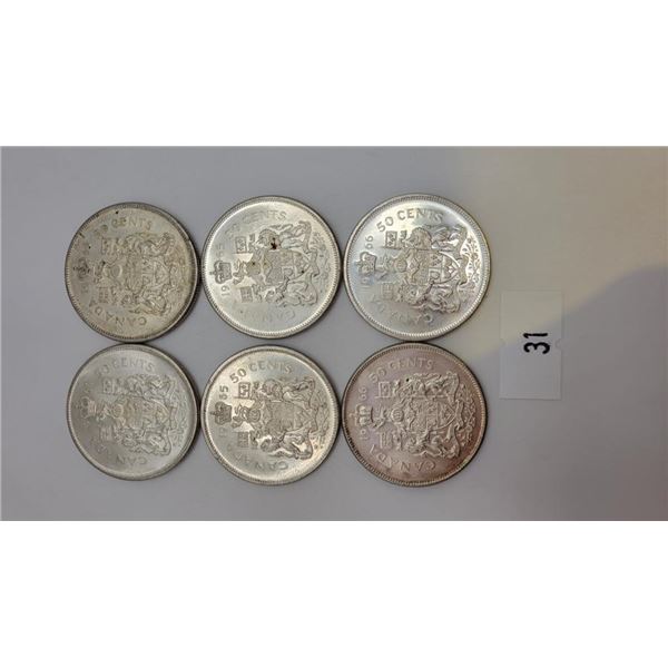Canadian 1964-66 Silver Half Dollars