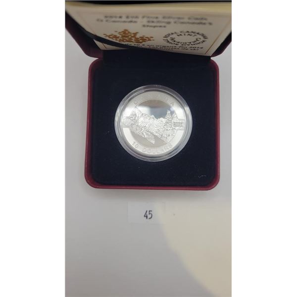 Canadian 2014 Silver 10 Dollar Coin "Skiing"