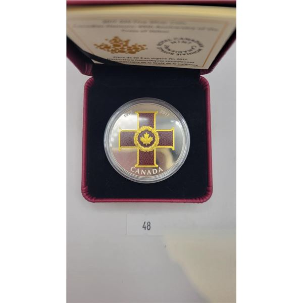 Canadian 2017 Silver 20 Dollar Coin "Cross of Valour"