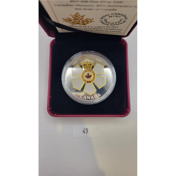 Canadian 2017 Silver 20 Dollar Coin "Order of Canada"