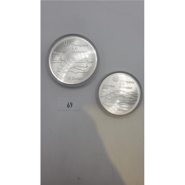 1976 Montreal Olympic Coin Bundle - "Sailing & Swimming"