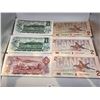 Image 2 : Set of 6 Canadian 1 & 2 Dollar Bills Various Years