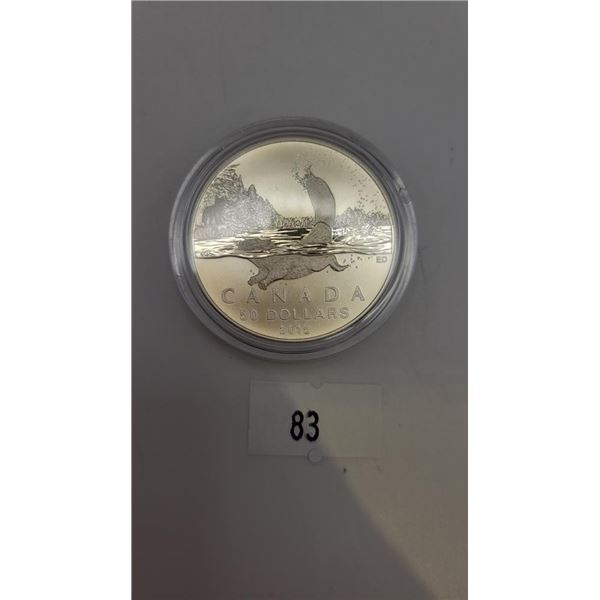 2015 Fine SIlver Canadian 50 Dollar Coin