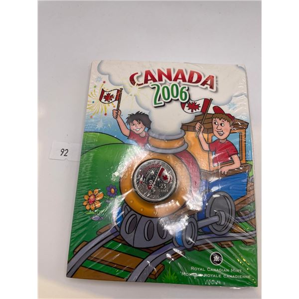2006 Canada Day Coloured 25 Cents & Kid's Activity Set