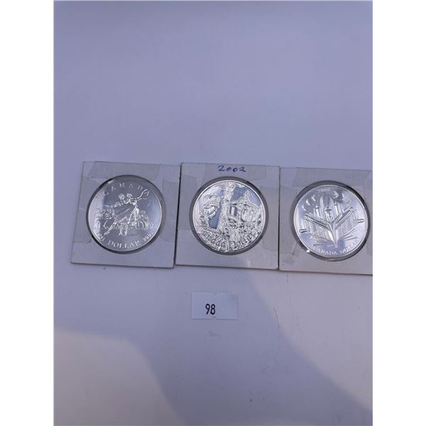 2000, 2001, 2002 RCM .925 Dollars