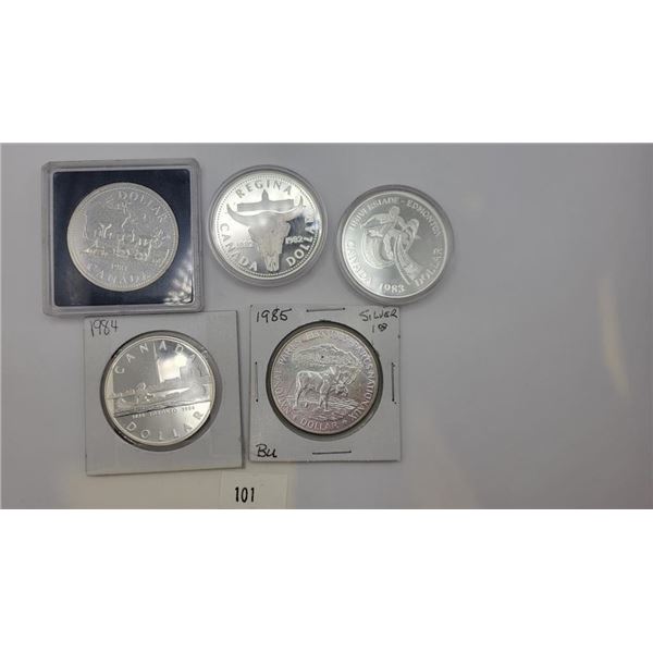Early 80s Canadian Silver Dollars Beck Auctions Inc.