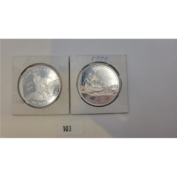 1998/1999 Canadian Sterling Silver Dollars