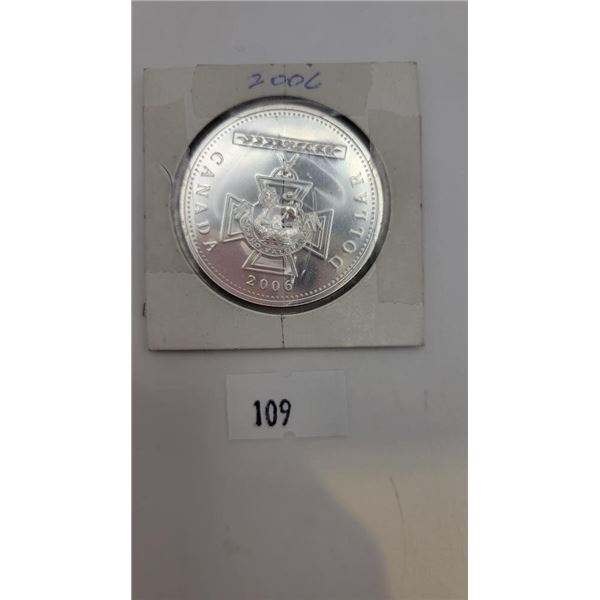 2006 Canadian Fine Silver DOllar "Victoria Cross"