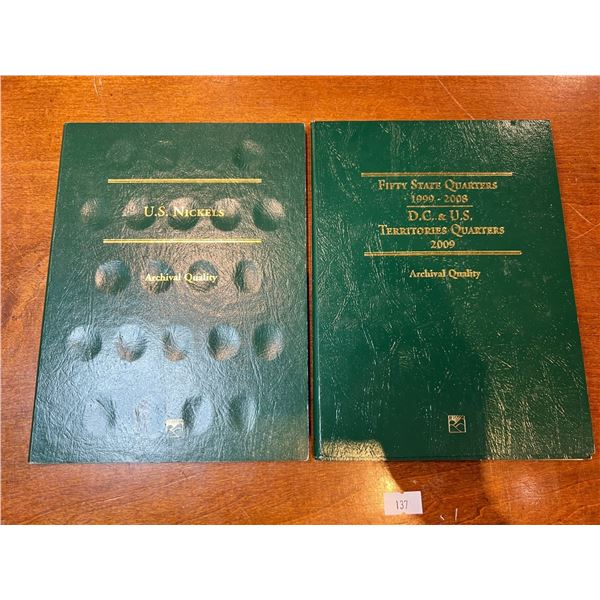 USA Nickels & State Quarters Collection Books